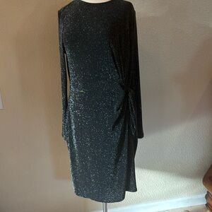 H by Halston wrap dress with shimmery hues NWT